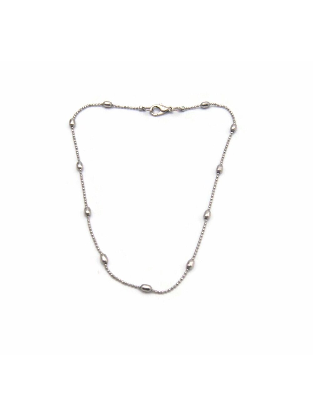Vintage Station Bead Anklet, 12 Inches Long Minimalist Style.